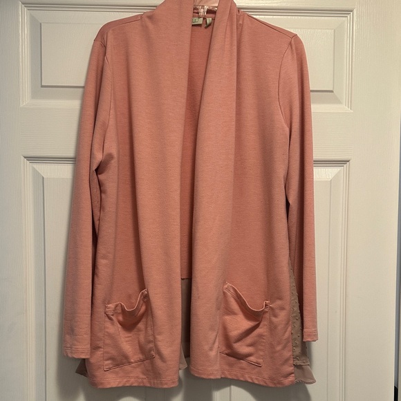LOGO by Lori Goldstein Sweaters - LOGO Lounge by Lori Goldstein Women's Blush Cardigan